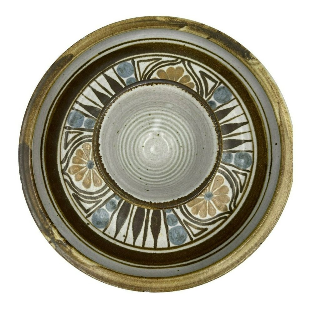 Vintage R. Paskal Artisan Pottery Vegetable Platter Dip Set Southwestern Pottery